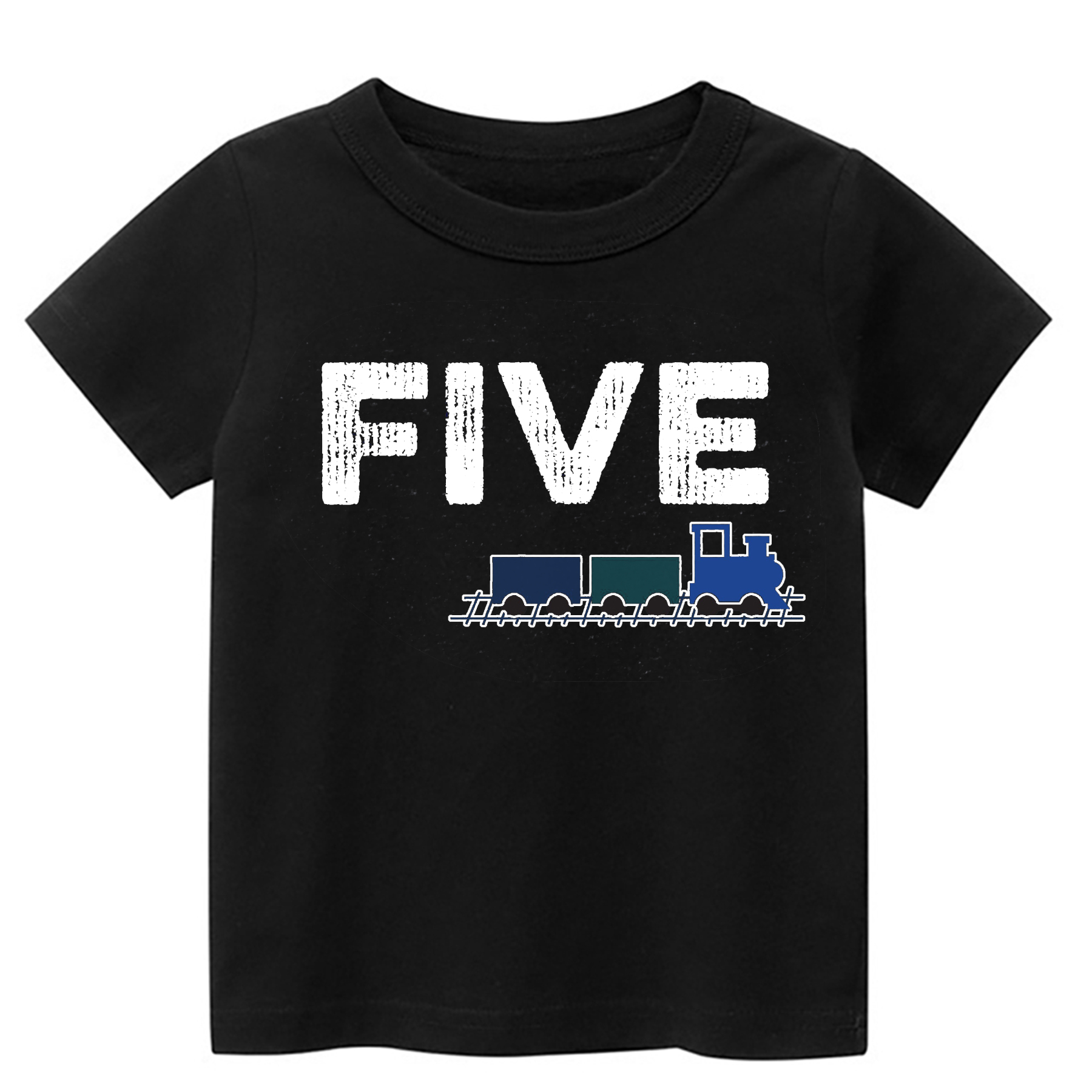 Blue Train Personalized Birthday Kids Shirt