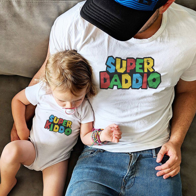 Super Dad Fathers Day Shirt & Baby Bodysuit