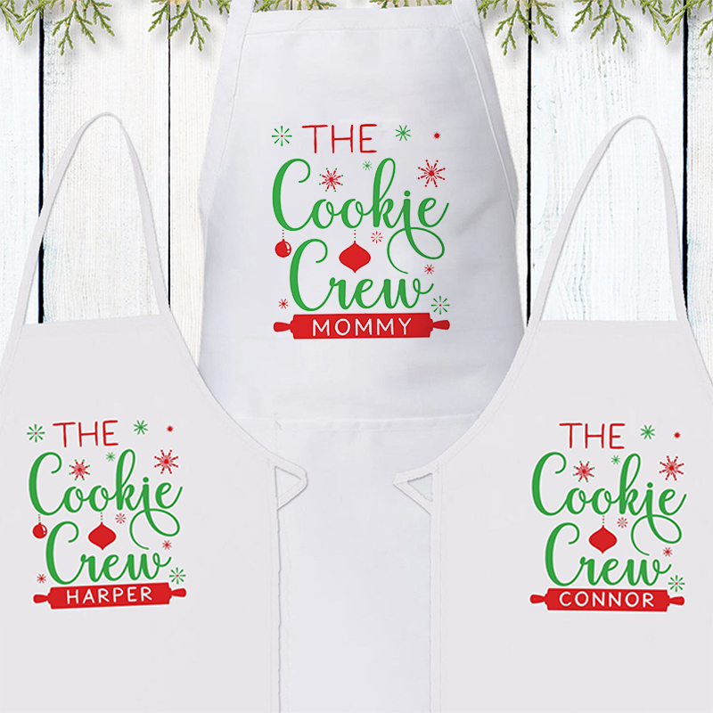 The Cookie Crew Christmas Apron Sets For Adult&Kids