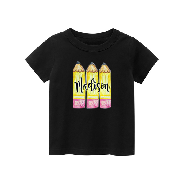 Personalized Yellow Pencil Preschool Shirt