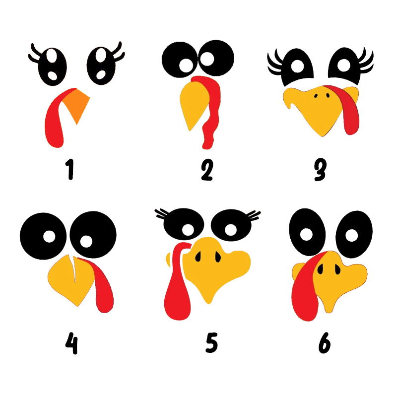 Cute Turkey Fall Thanksgiving Family Matching Shirts