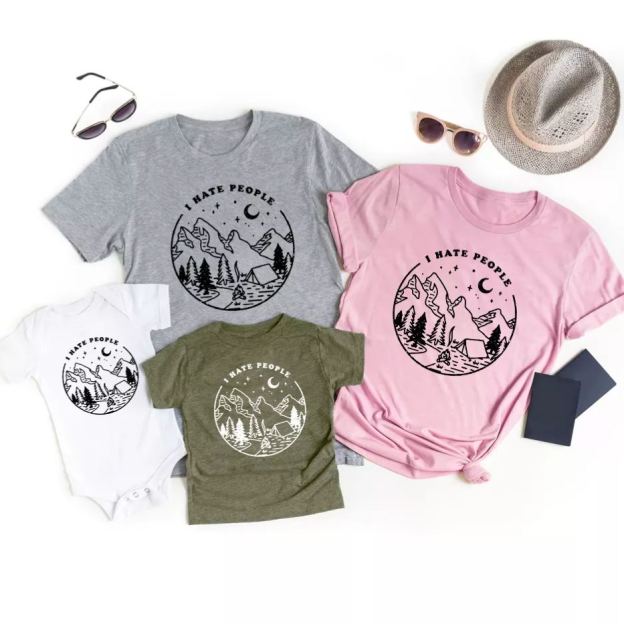 I Hate People Nature Outdoor Family Vacation Shirts