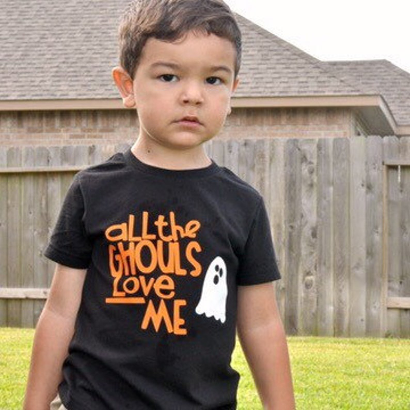 Boys Halloween Shirt - All The Ghouls Love Me