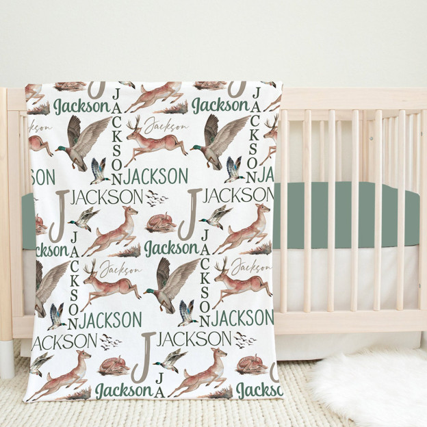 Personalized Mallard Duck Baby Blanket