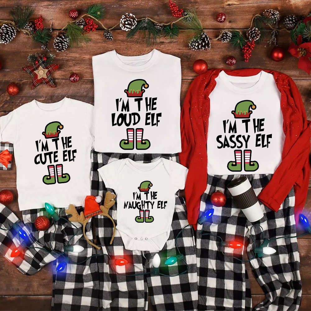 Elf Group Christmas Family Matching Shirt
