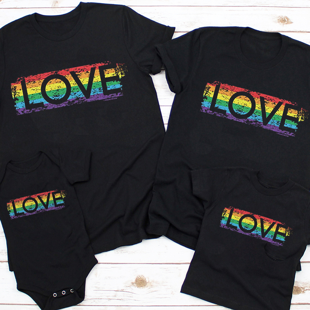 Family Rainbow Love LGBTQ Shirt & Baby Bodysuit