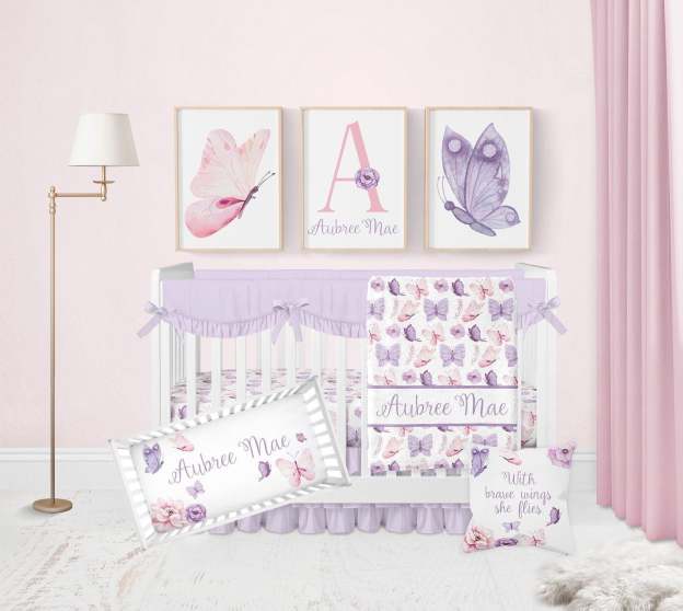 Personalized Sweet Dream Butterfly Baby Flannel Blanket