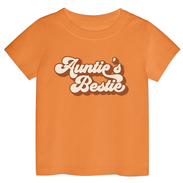 Auntie's Bestie Retro Natural Kids T-shirts