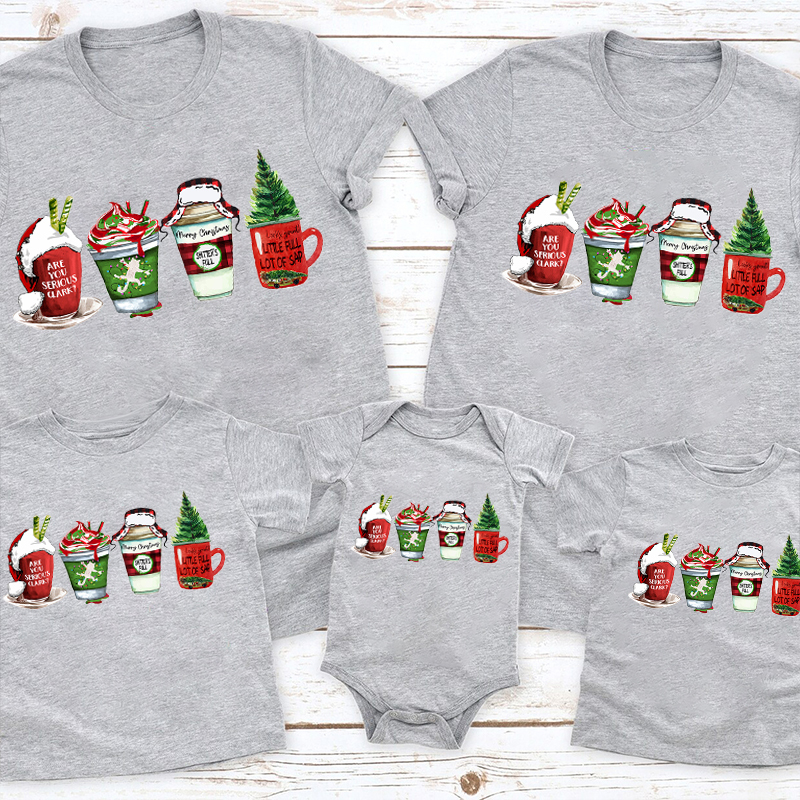 Coffee Cup Christmas Family Matching Shirt