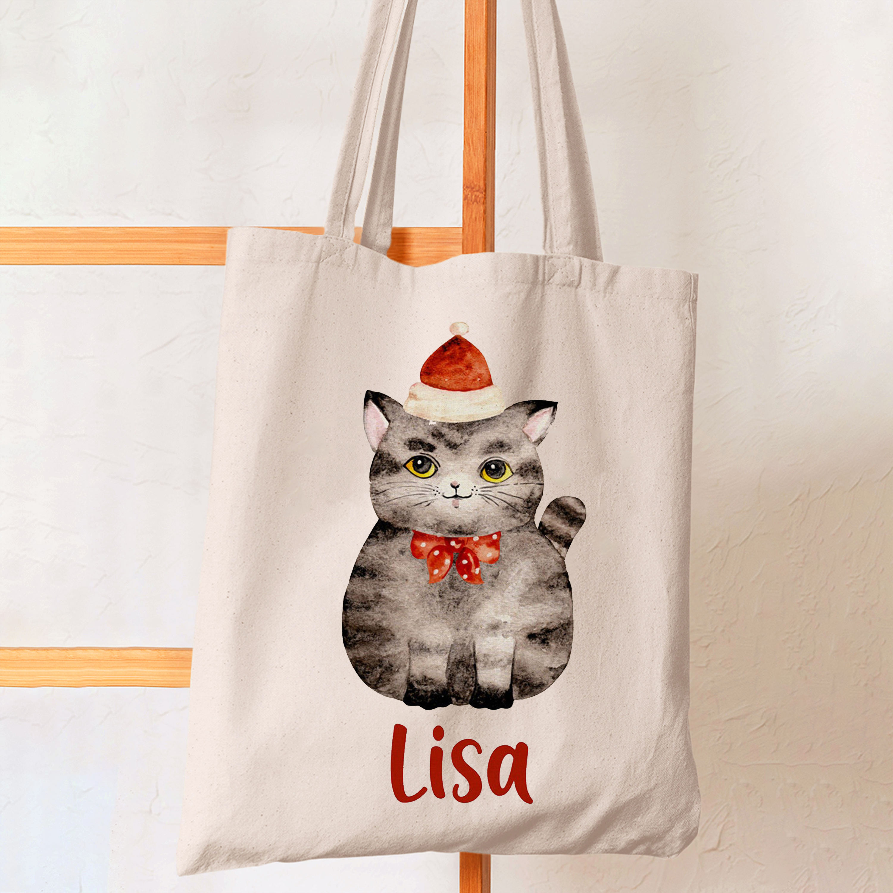Well-Behaved Cat Christmas Tote Bag