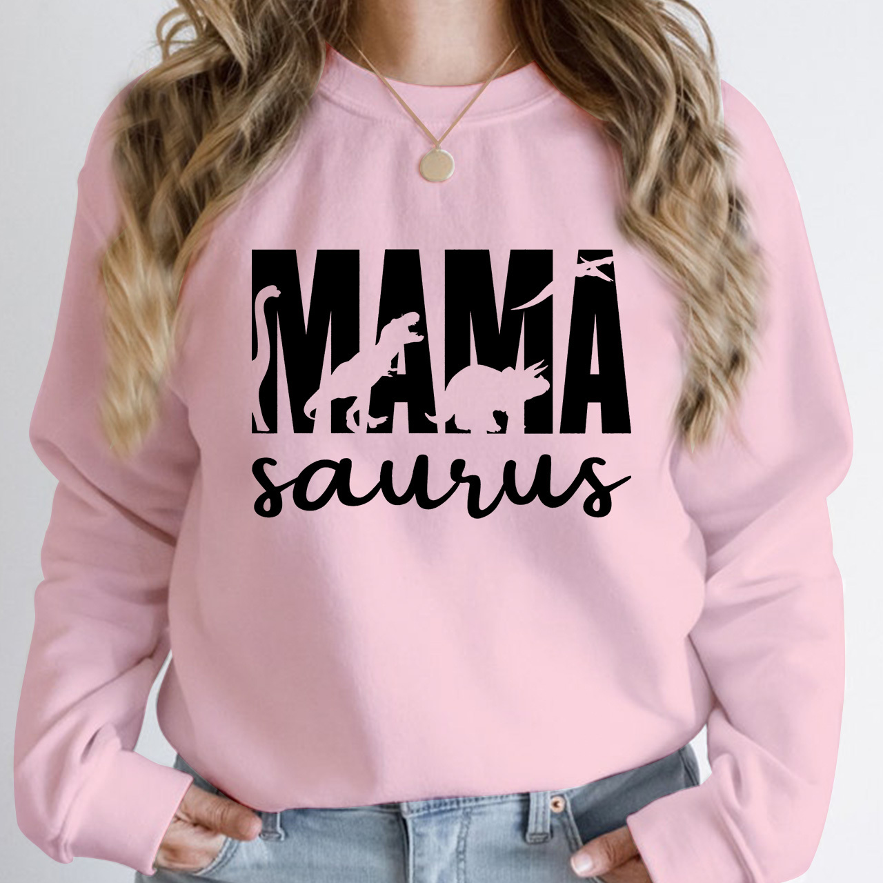 Strong Mama Dinosaur Sweatshirt