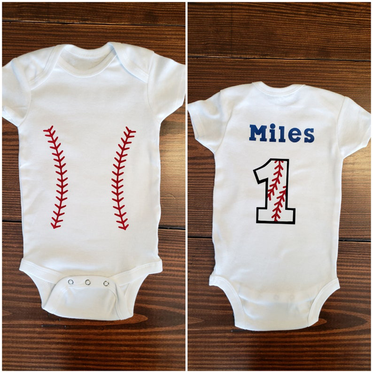Personalized Baby Bodysuit & Shirts Baseball Sport