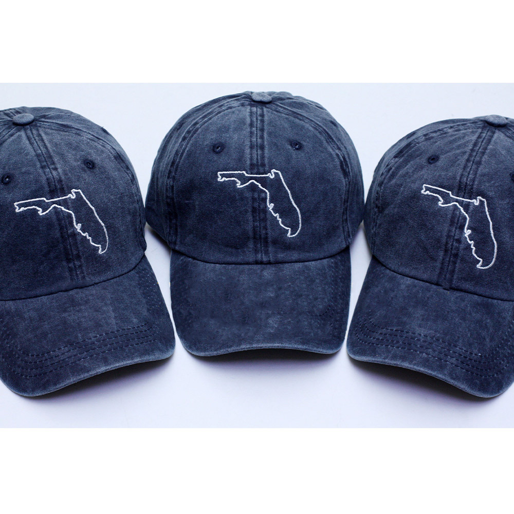 State Outline Embroidery Hat Kid&Adult