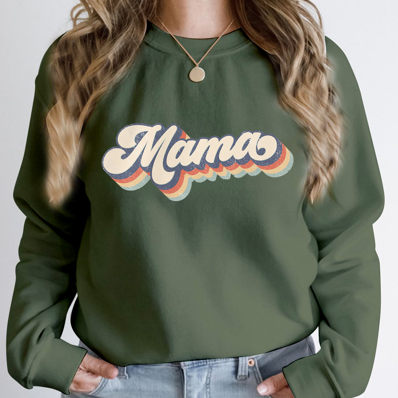 Retro Sweatshirt For Mama