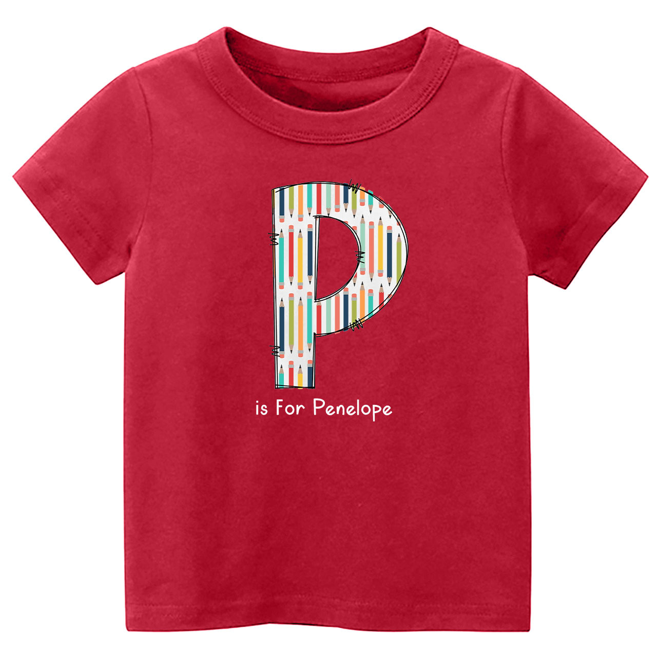 Personalized Back To School Pencil T-Shirt With Name