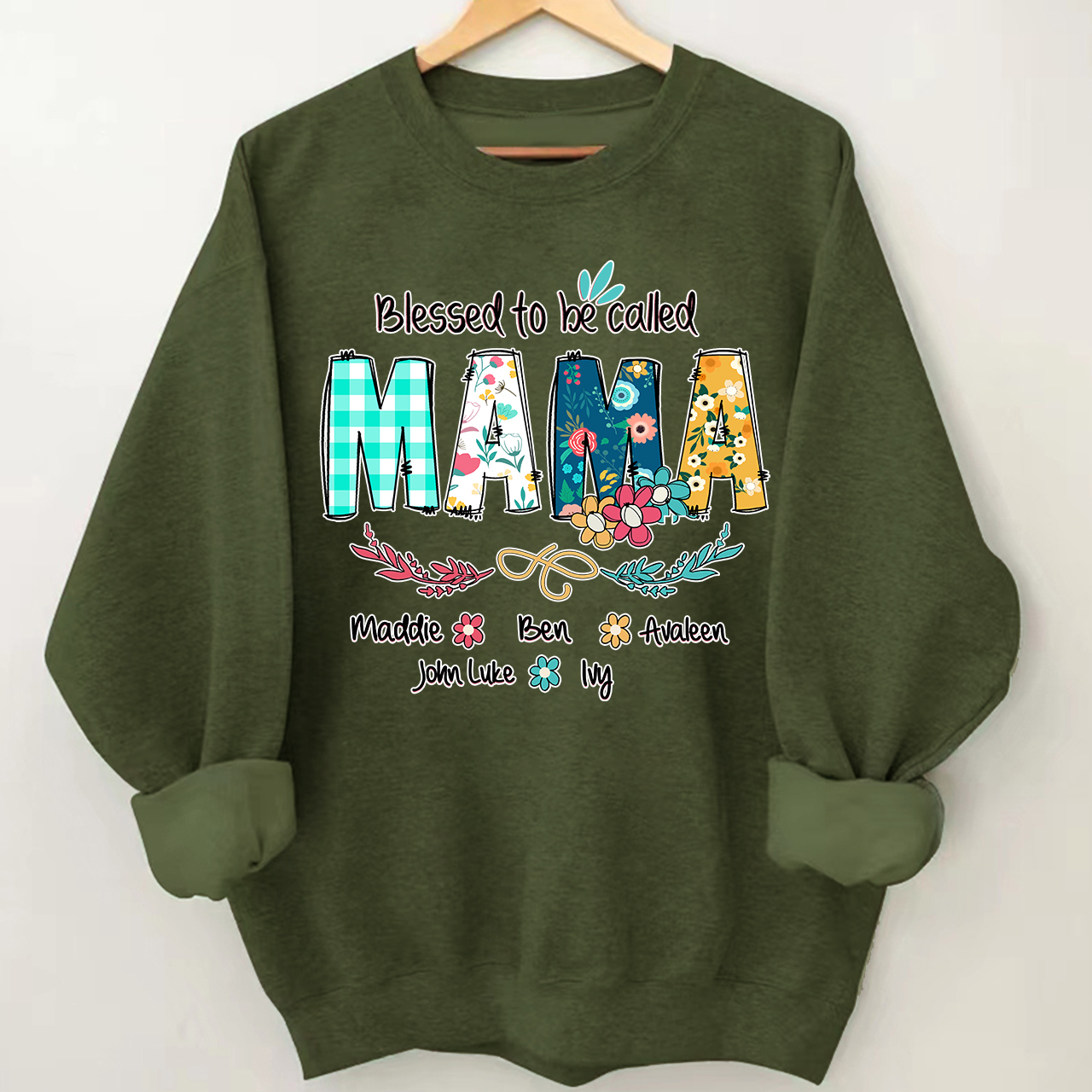 [Copy]Personalized Spring Sweatshirt With Kids Name