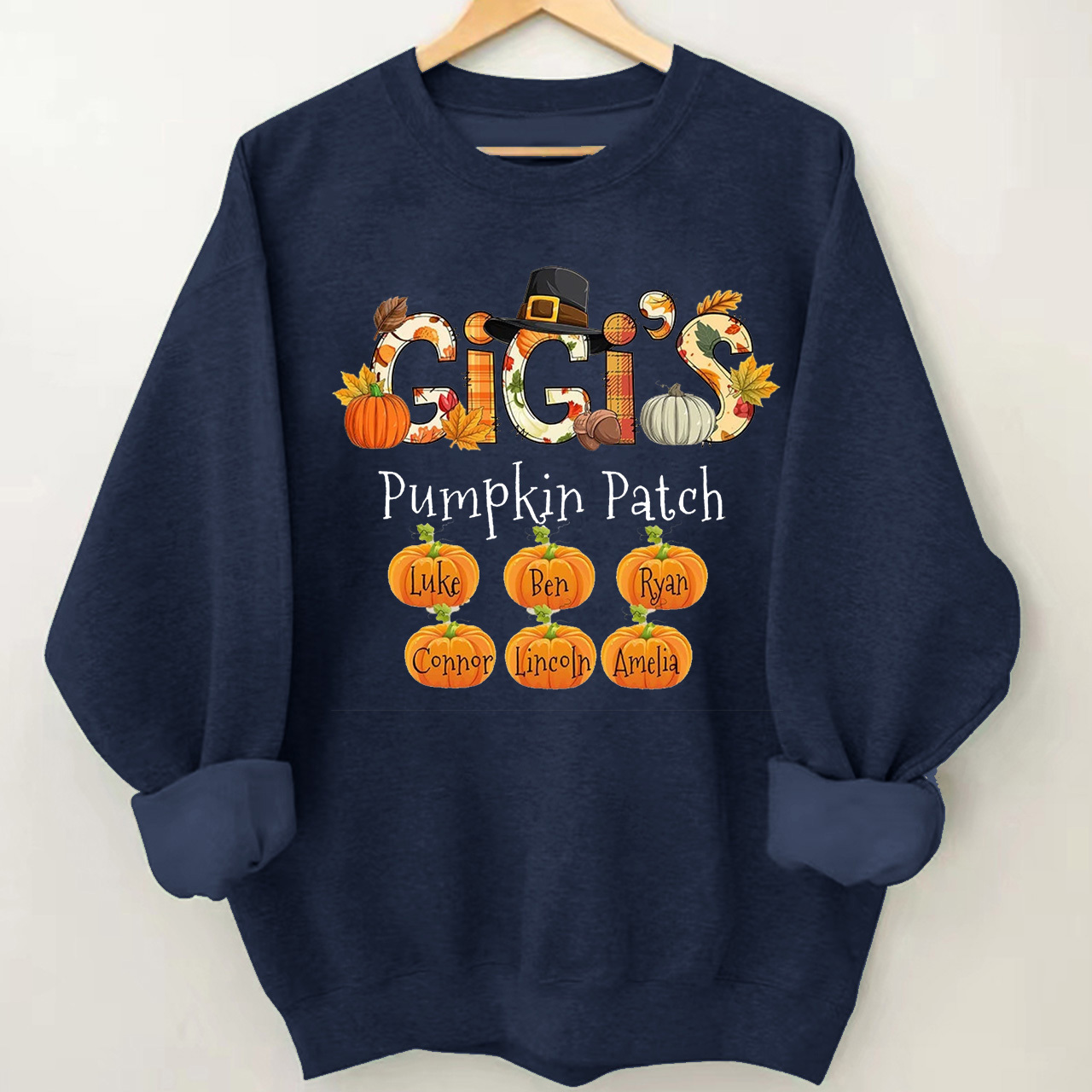 Custom Mimi Pumpkin Patch Fall Halloween Sweatshirt
