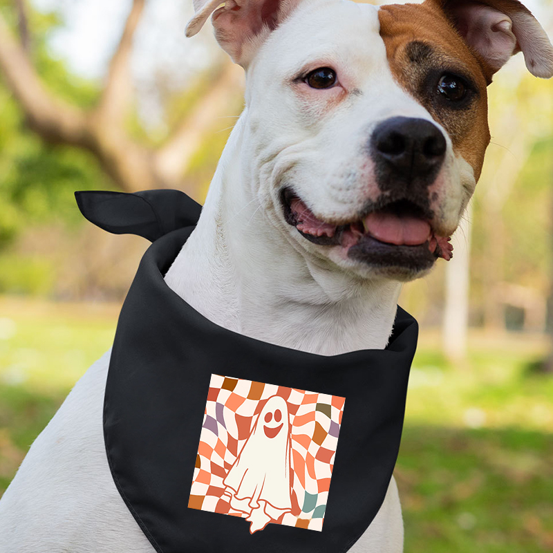 Retro Checkered Ghost Halloween Family Matching Shirts