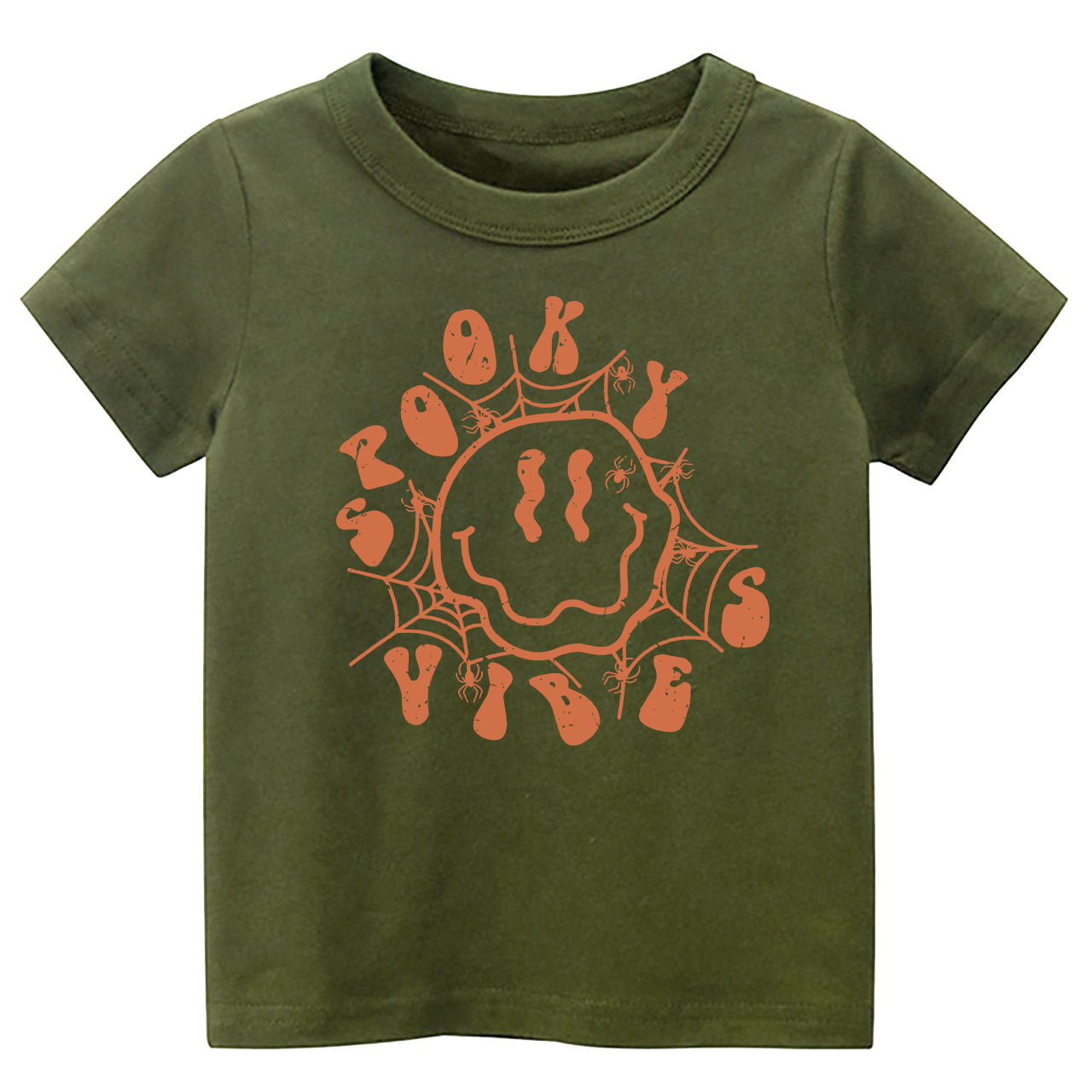 Spooky Spider Web Vibes Cute Fall Toddler Tees