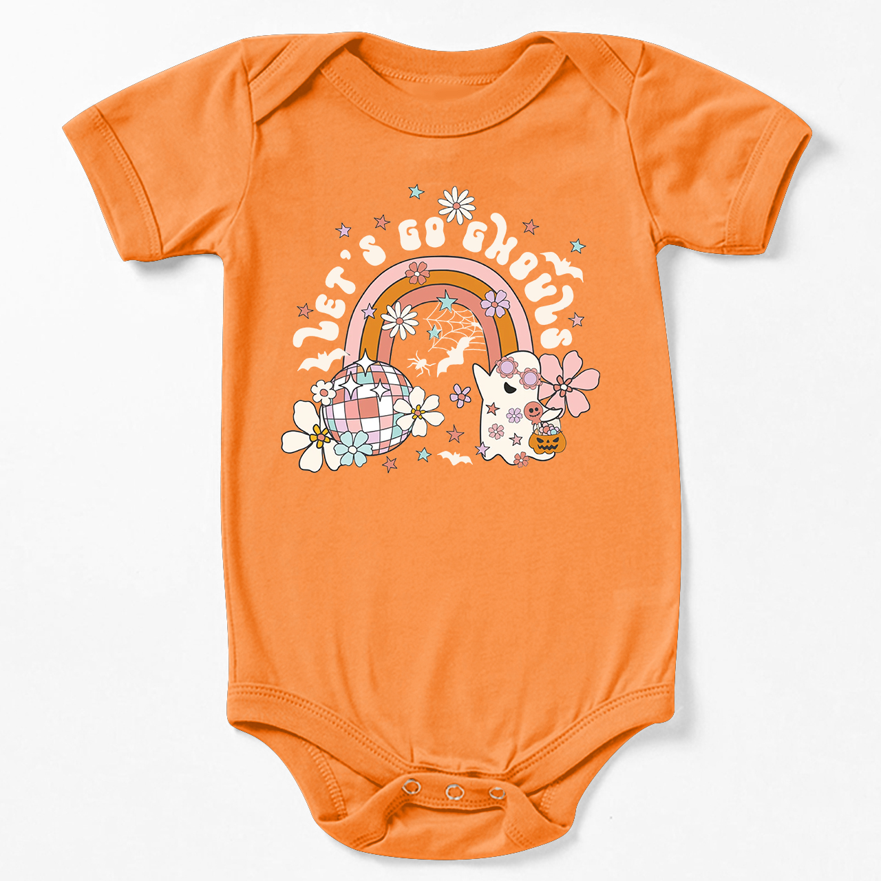 Let's Go Ghouls Retro Natural Baby Bodysuit