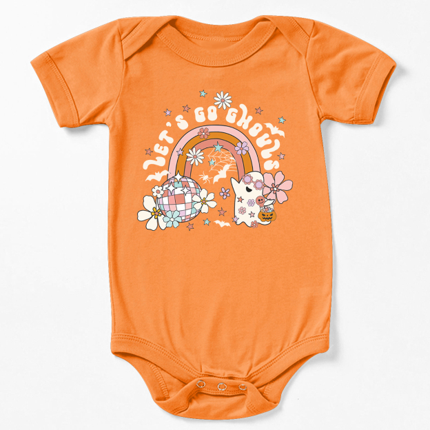 Let's Go Ghouls Retro Natural Baby Bodysuit