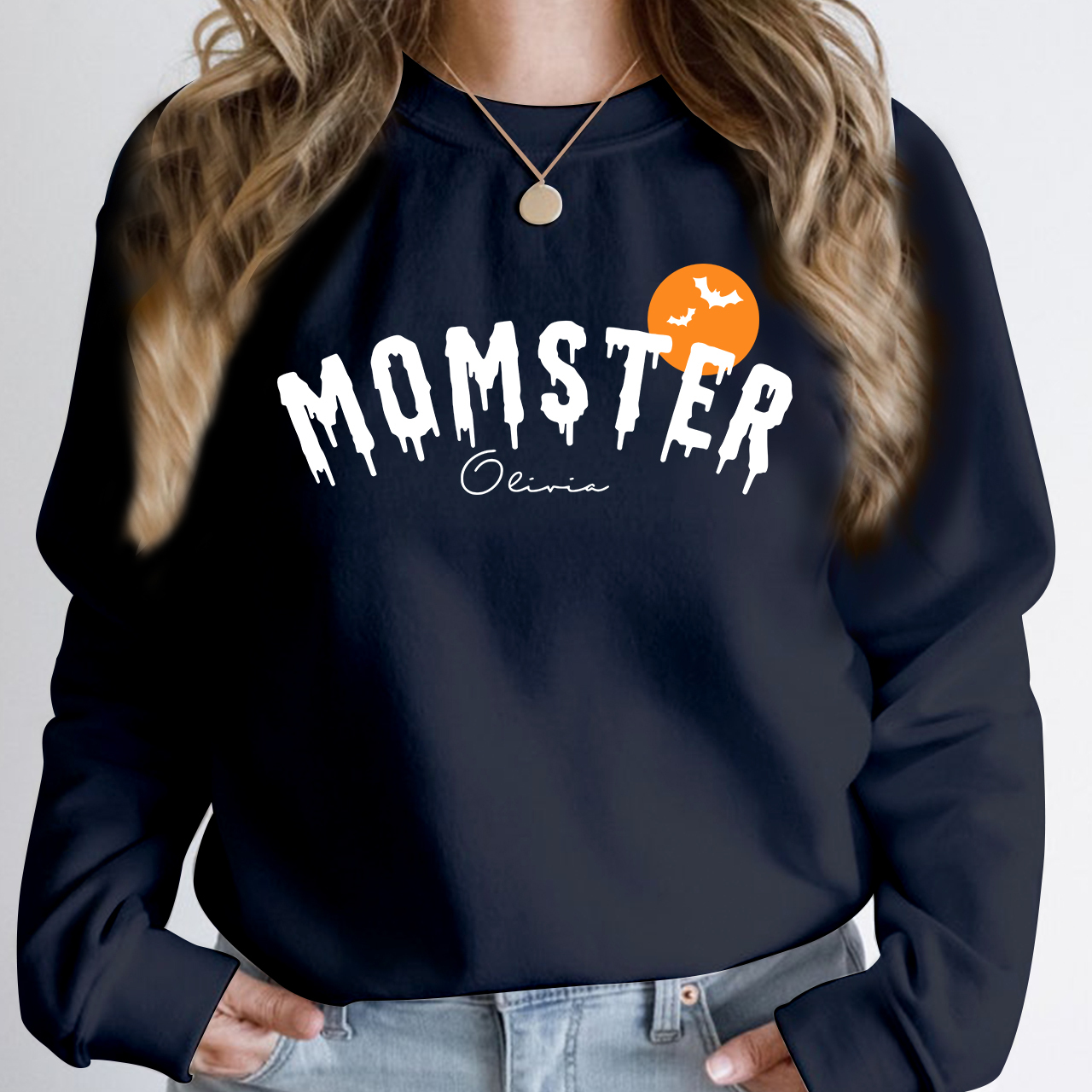 Personalized Momster Halloween Gift Sweatshirt