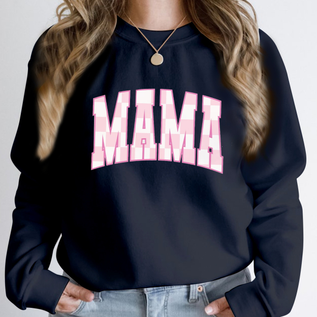 Retro Checkered Mama Sweatshirt