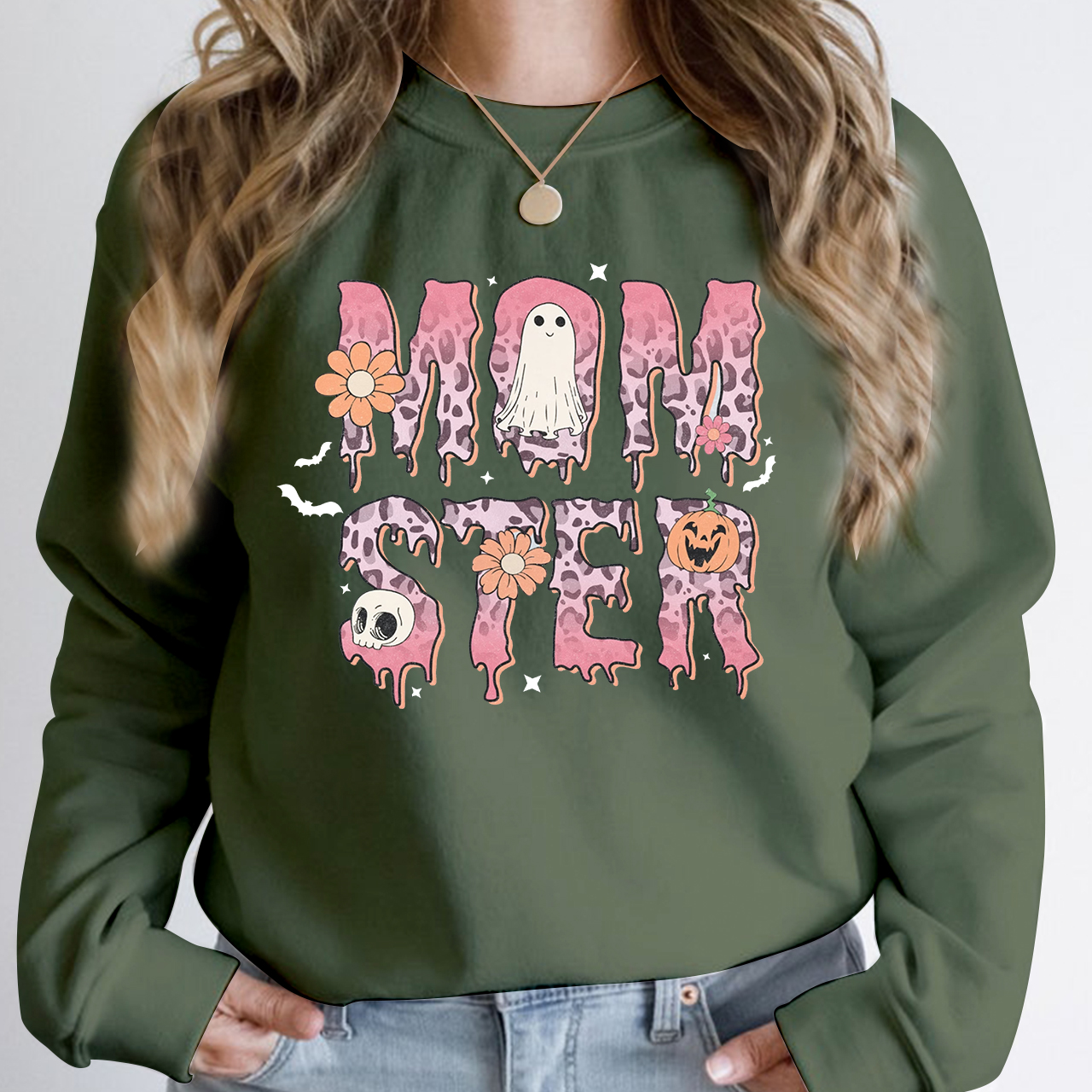 Momster Fall Sweatshirt For Halloween
