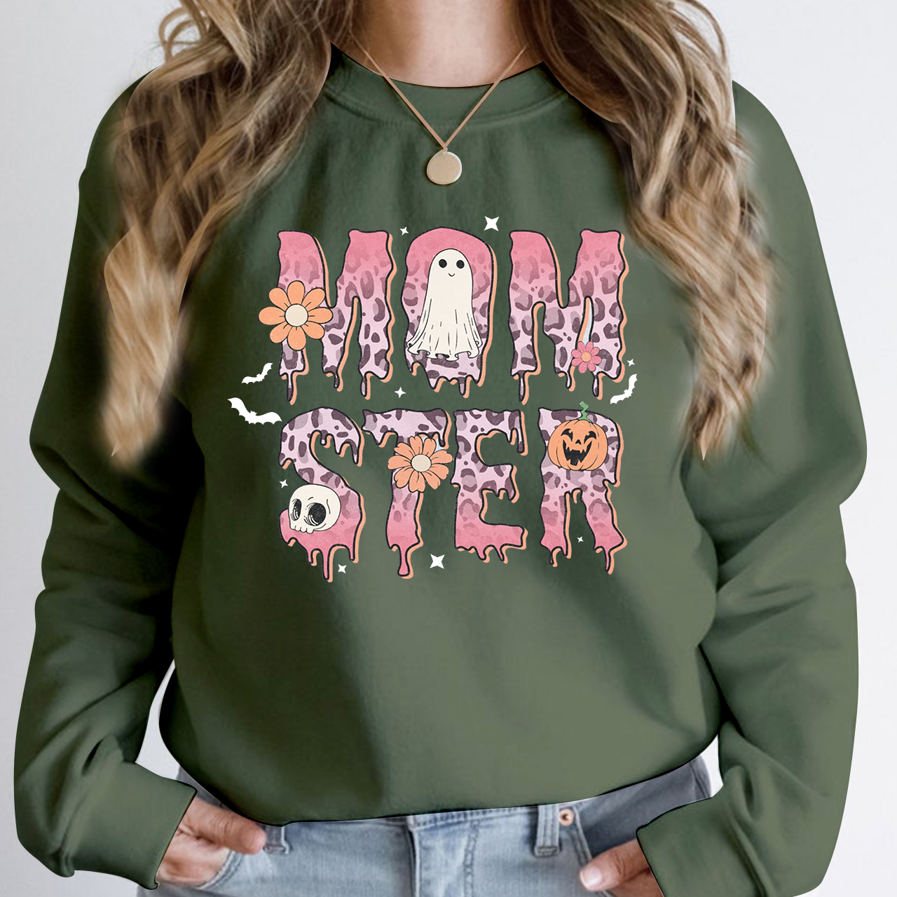 Momster Fall Sweatshirt For Halloween