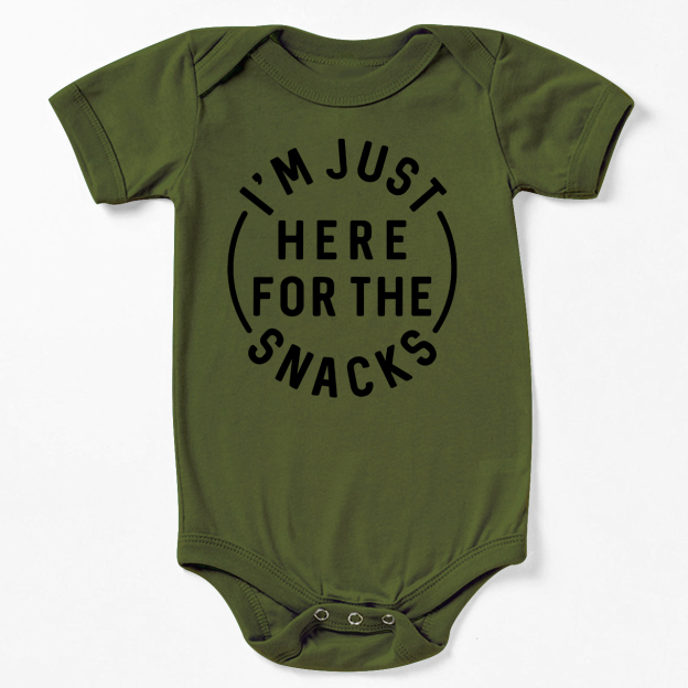 I'm Just Here For The Snacks Bodysuit For Baby