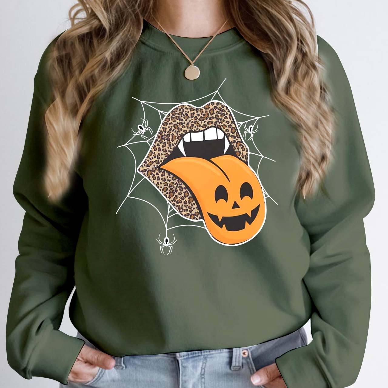 Halloween Lips Sweatshirt For Mama