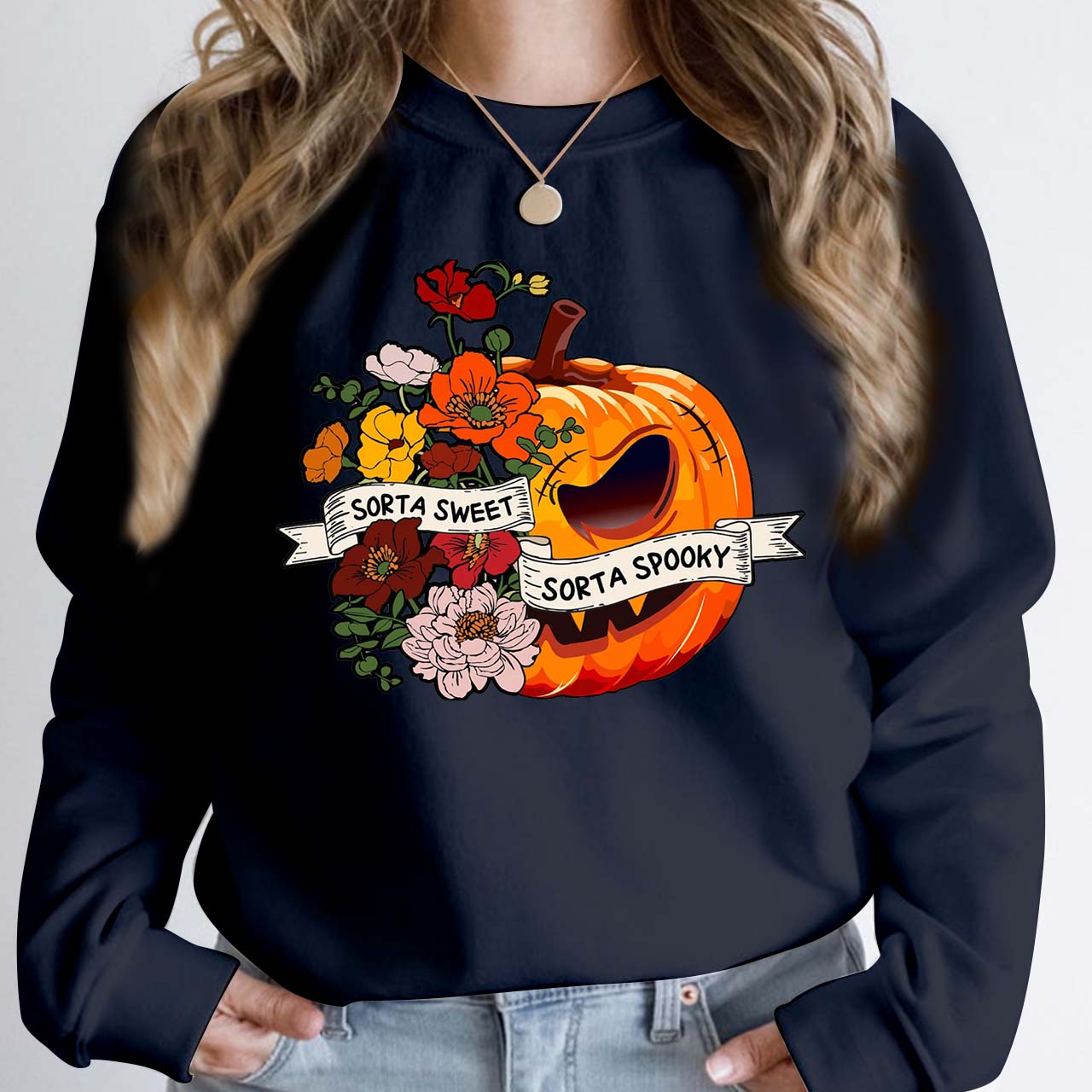 Halloween Sweet Sorta Spooky Sweatshirt For Mama