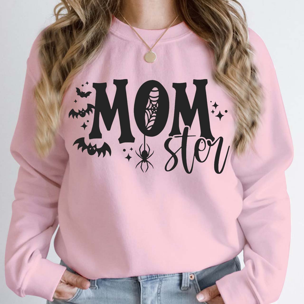 Halloween Spooky Momster Sweatshirt For Mama