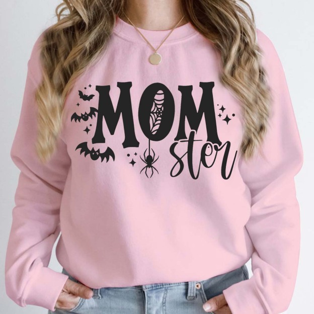 Halloween Spooky Momster Sweatshirt For Mama