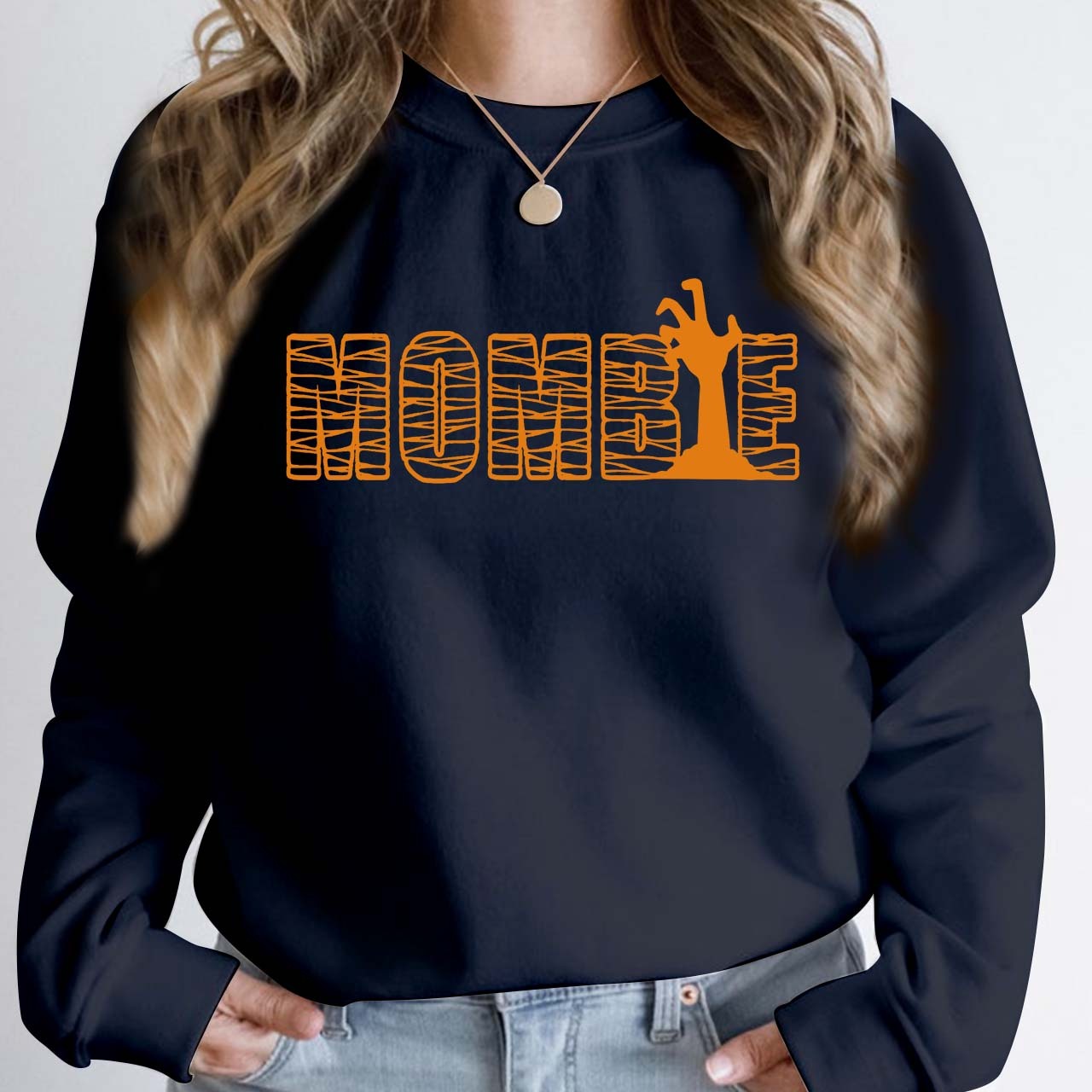[CopyHalloween Spooky Momster Sweatshirt For Mama