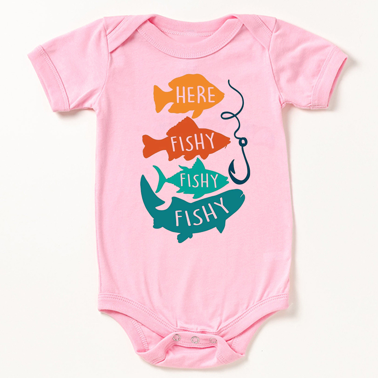 Retro Fishing Bodysuit For Baby