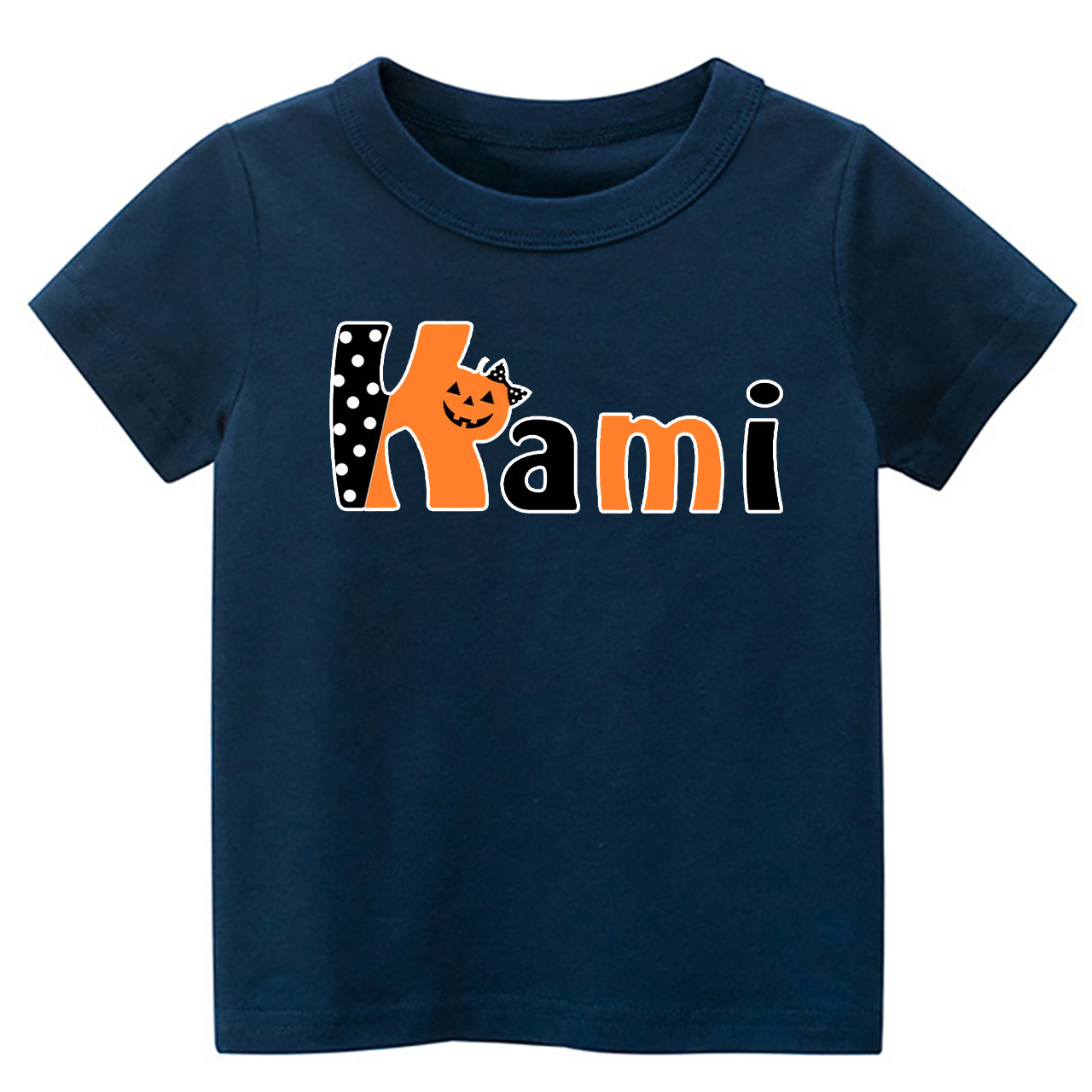 Personalized Halloween Pumpkin Letters Kids Shirt 