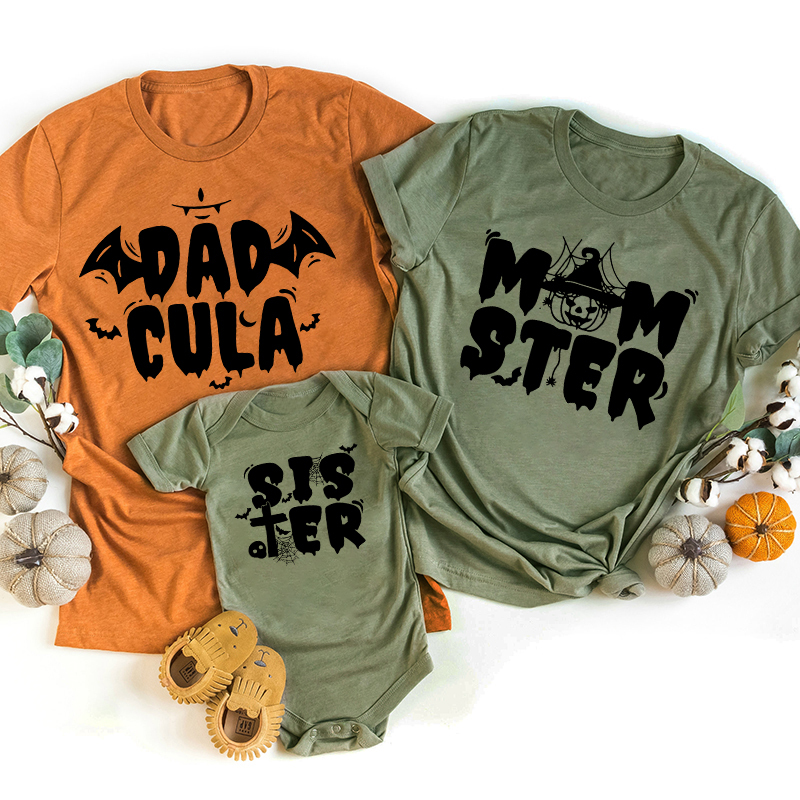 Cute Halloween Family Pumpkin Matching Shirts