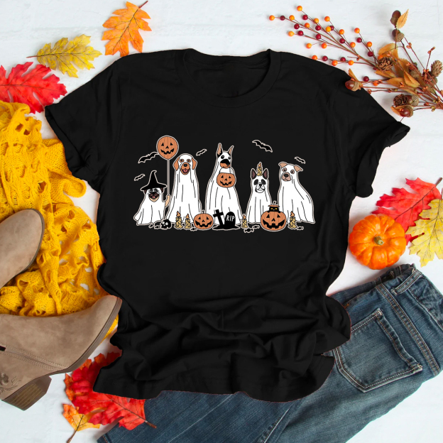 Retro Spooky Season Dog Halloween Shirts
