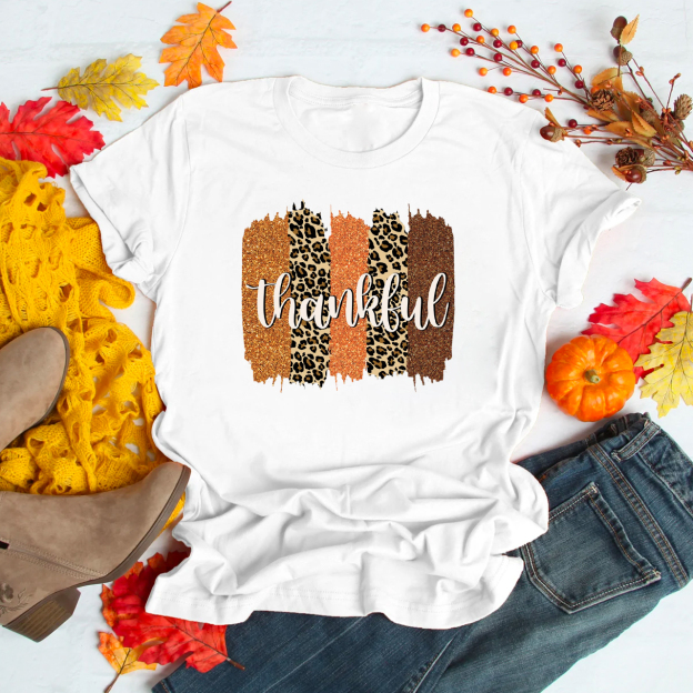 Leopard Thankful Fall Shirts