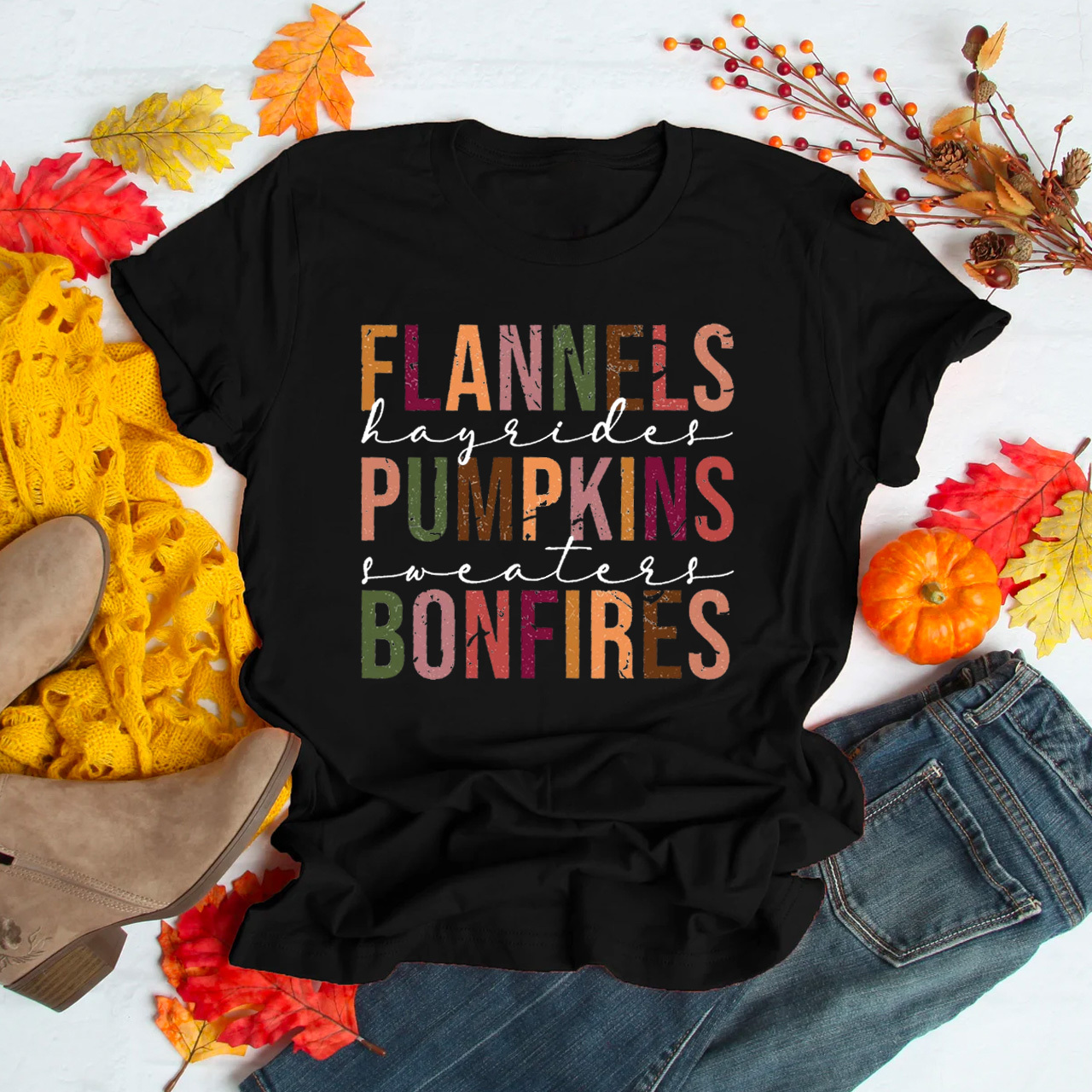 Flannels Pumpkins Bonfires Shirtll Shirts