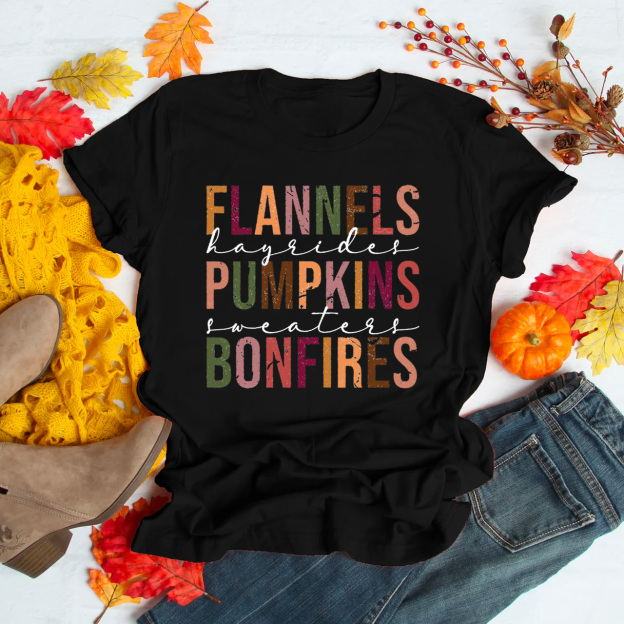 Flannels Pumpkins Bonfires Shirtll Shirts