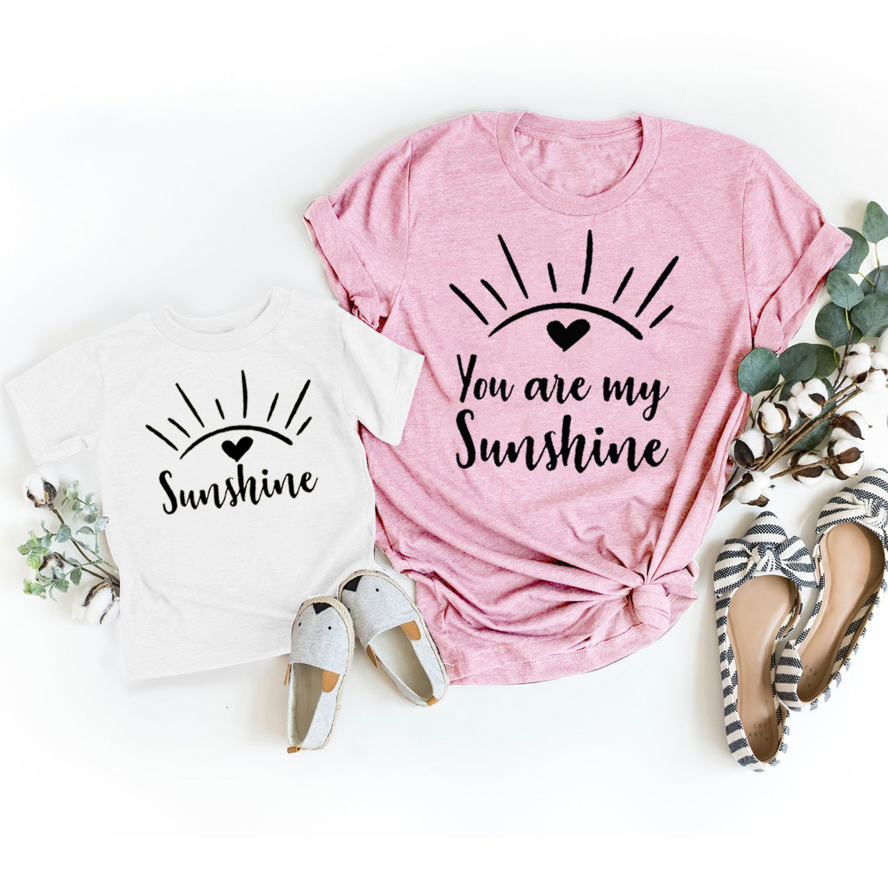 You Are My Sunshine-Mother's Day Gift T-Shirts For Mom & Kids