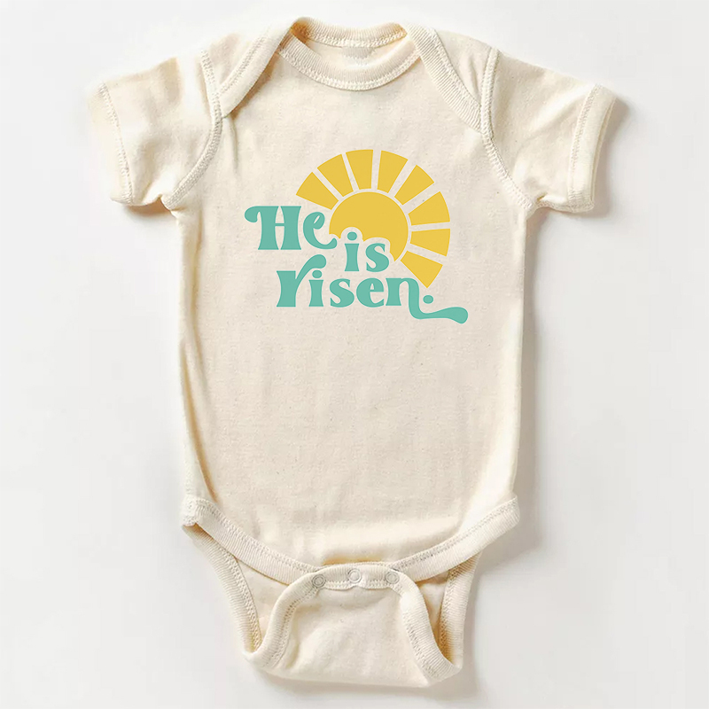 He Is Risen Easter Baby Bodysuit