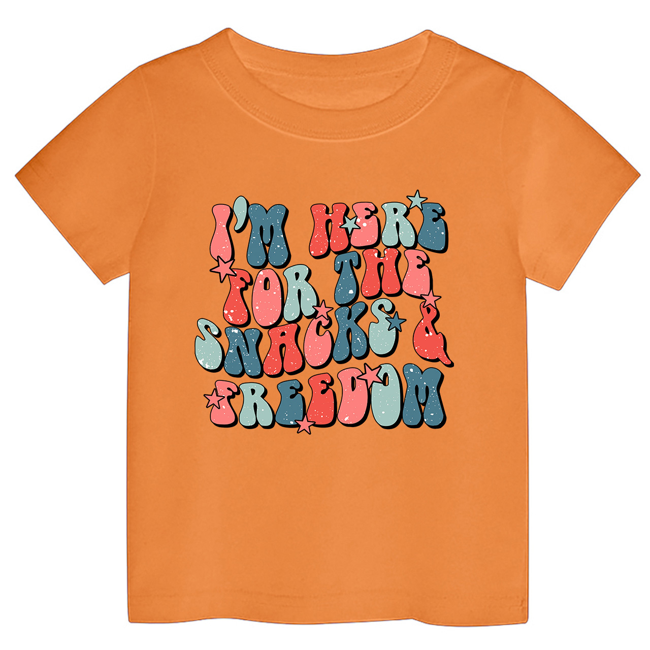 I'm Here For The Snacks&Freedom Independence Day Toddler Tees
