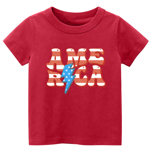 American Independence Day Retro Toddler Tees
