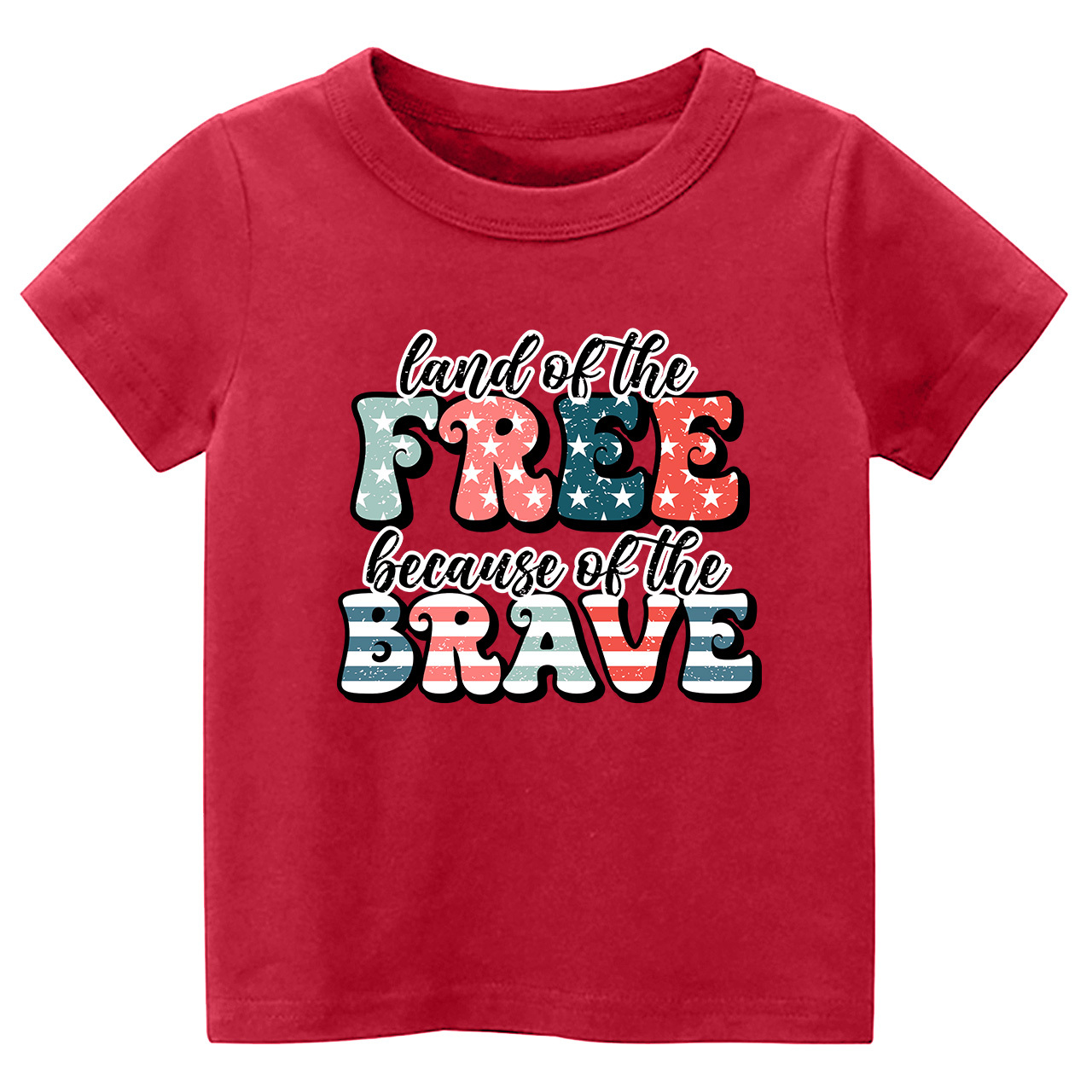 Land Of The Free Retro Toddler Tees