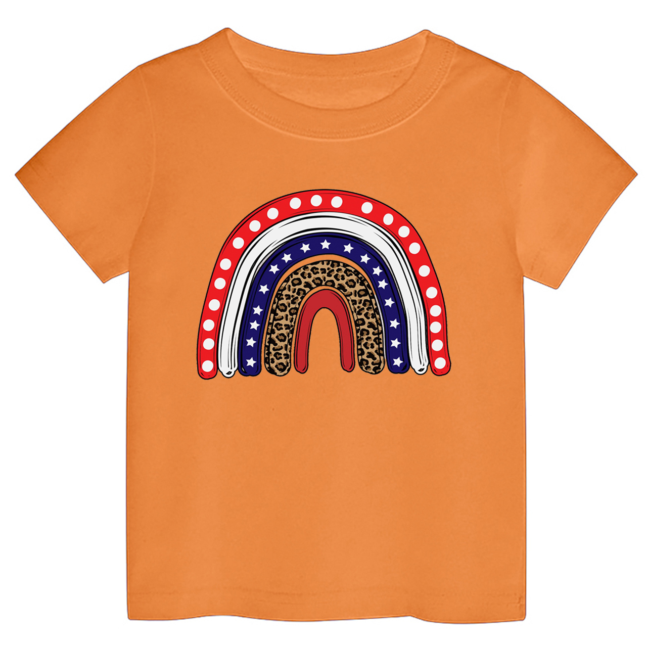 USA 4th of July Rainbow Toddler Tees