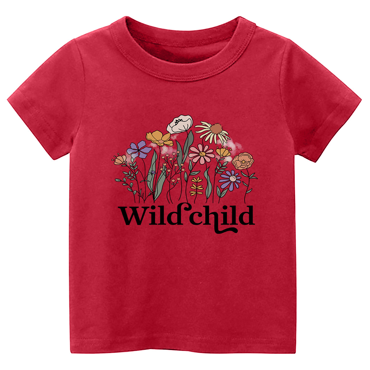 Wild Child Vintage Flowers Kids Shirts