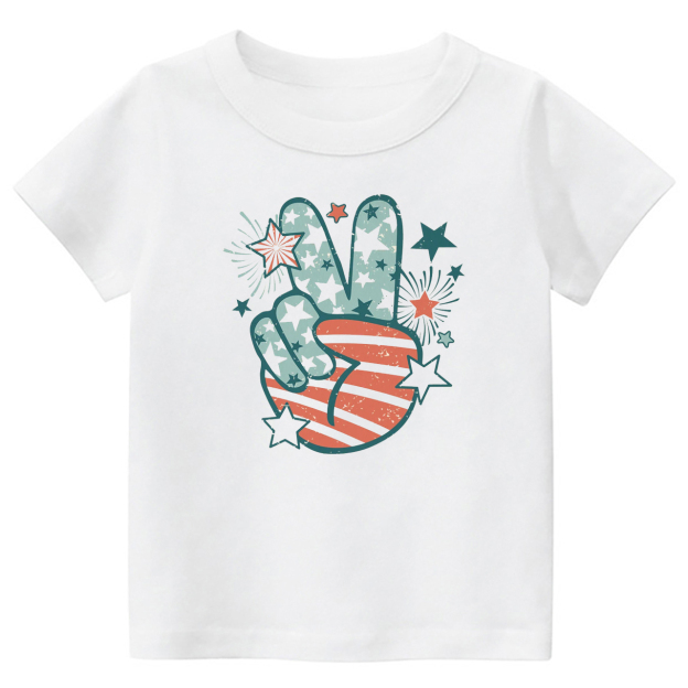 Peace Fingers Memorial Day Kids T-Shirt